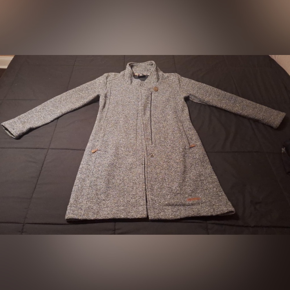Sherpa Adventure Gear Lhamu Long Sweater Fleece Jacket Gray Size Medium